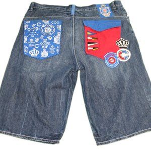 Coogi Austrailia Jean Shorts with Patches